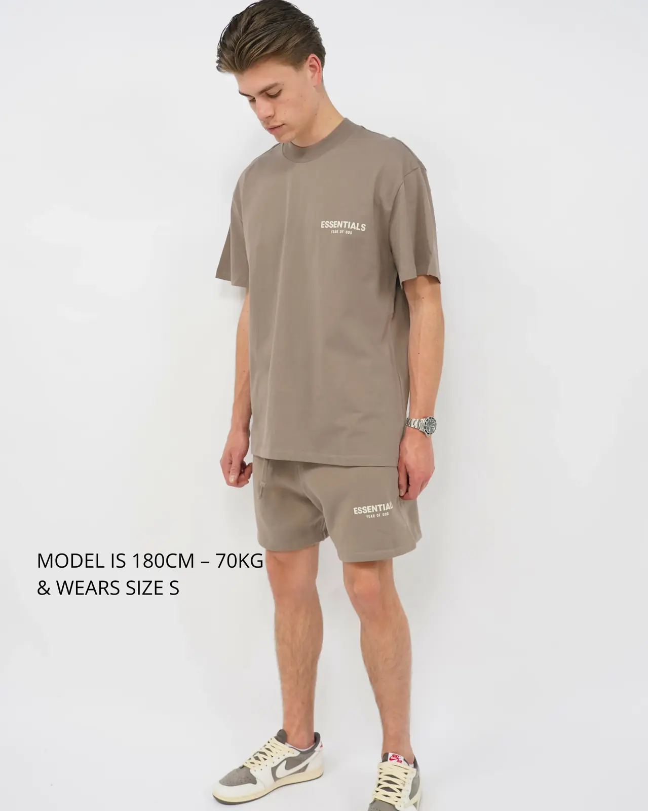 Fear of God Essentials Desert Taupe Summer set