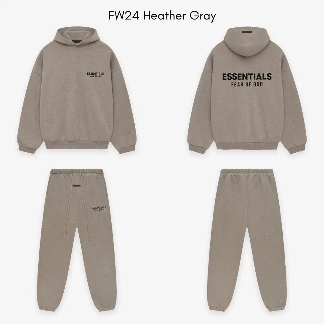 Fear of God Essentials FW24 Heather Grey Lange Broek