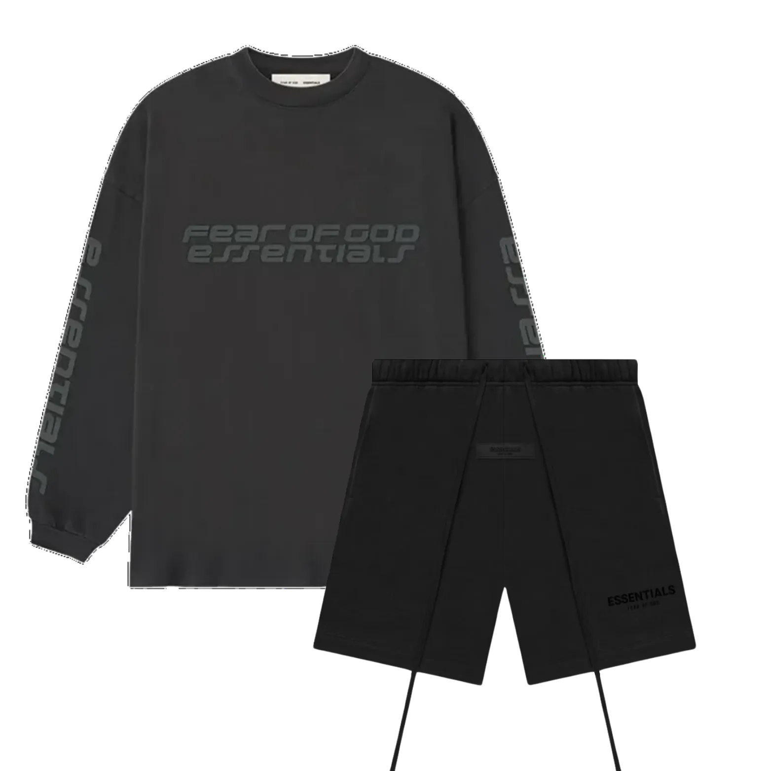 Fear of God Essentials 90s Longsleeve Vintage Iron + Stretch Limo Korte Broek