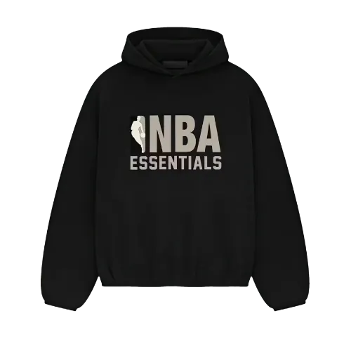 Fear of God Essentials NBA Black Grey Hoodie