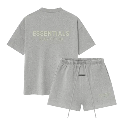 Fear of God Essentials FW25 Concrete Heather Summer Set