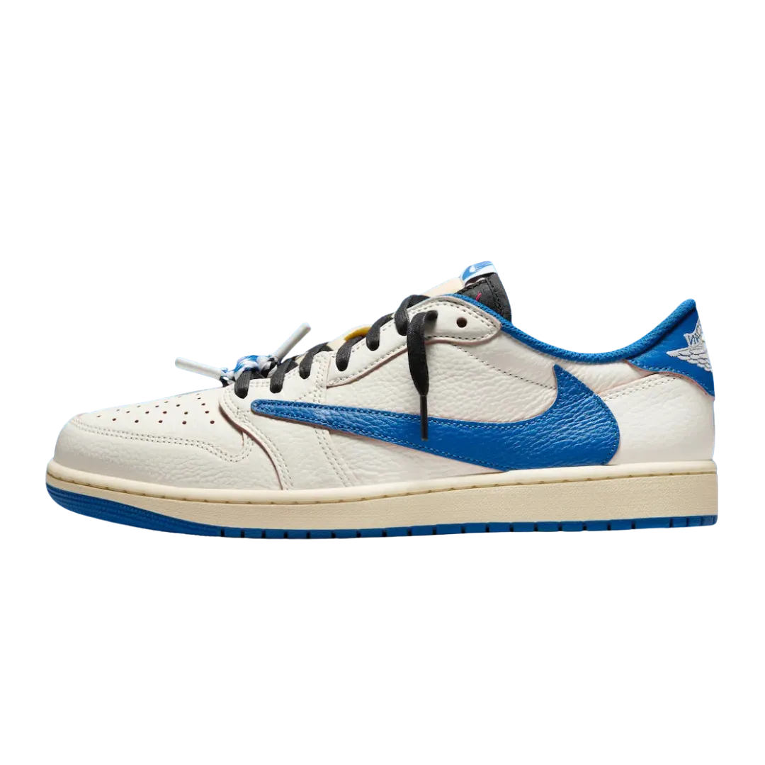 Jordan 1 Retro Low OG SP Fragment x Travis Scott Sail Military Blue