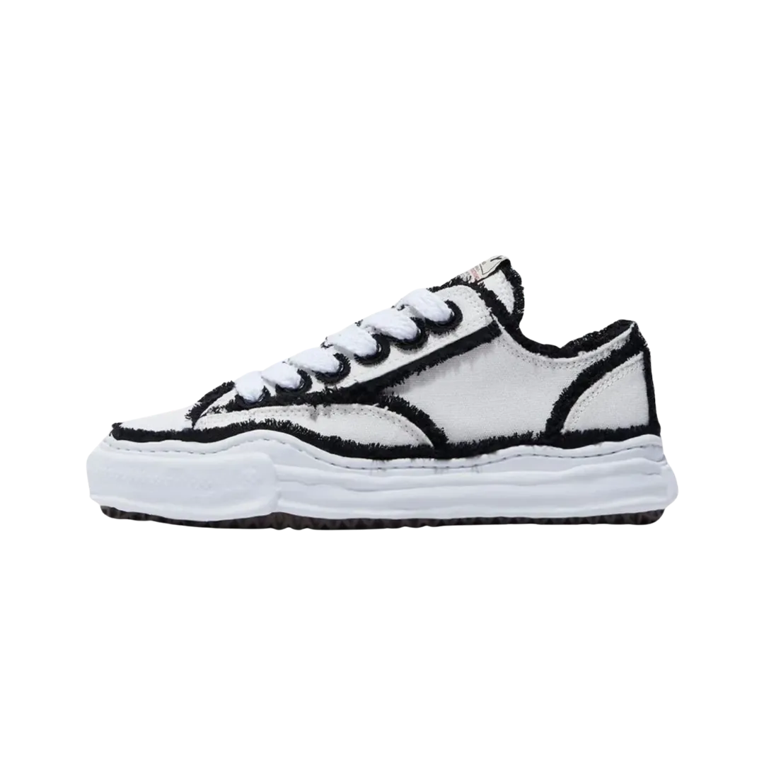 Maison Mihara Yasuhiro Peterson OG Sole Canvas Low Frayed White Black