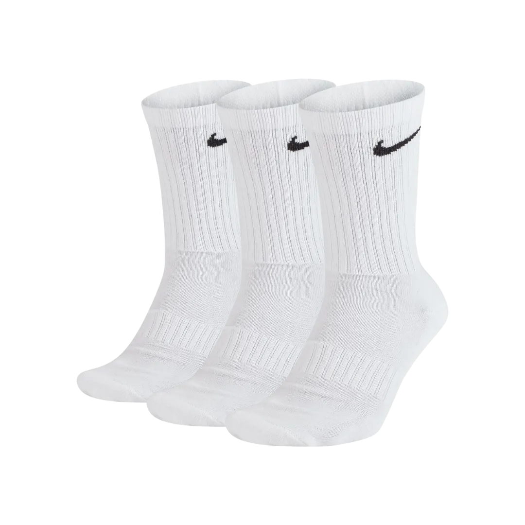 Nike Everyday Cushioned Sports Socks 3 Pack White