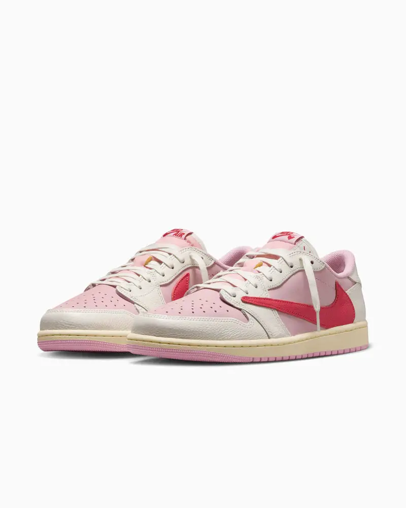 Nike Air Jordan 1 Retro Low OG SP Travis Scott Sail Tropical Pink