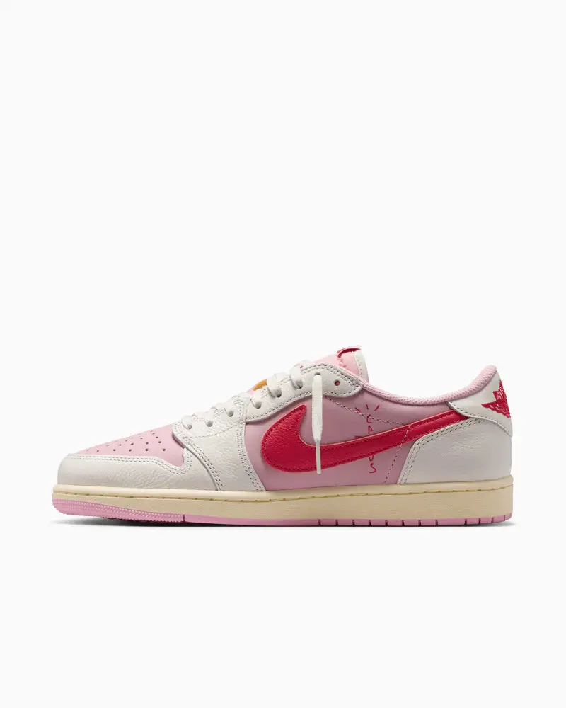 Nike Air Jordan 1 Retro Low OG SP Travis Scott Sail Tropical Pink