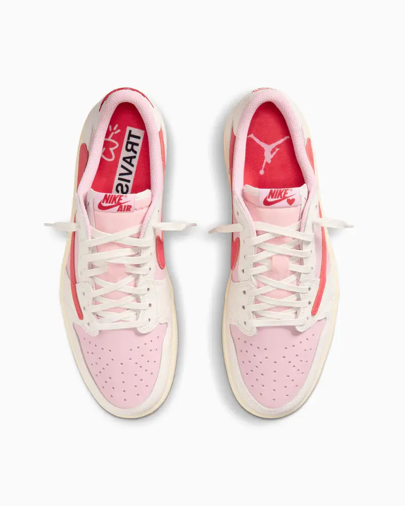 Nike Air Jordan 1 Retro Low OG SP Travis Scott Sail Tropical Pink