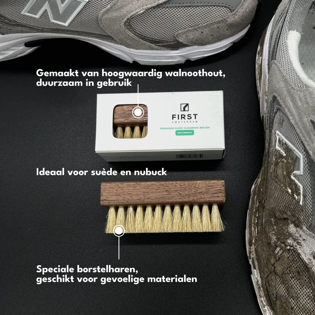 Premium Schoen borstel | Voor Suède & Stof