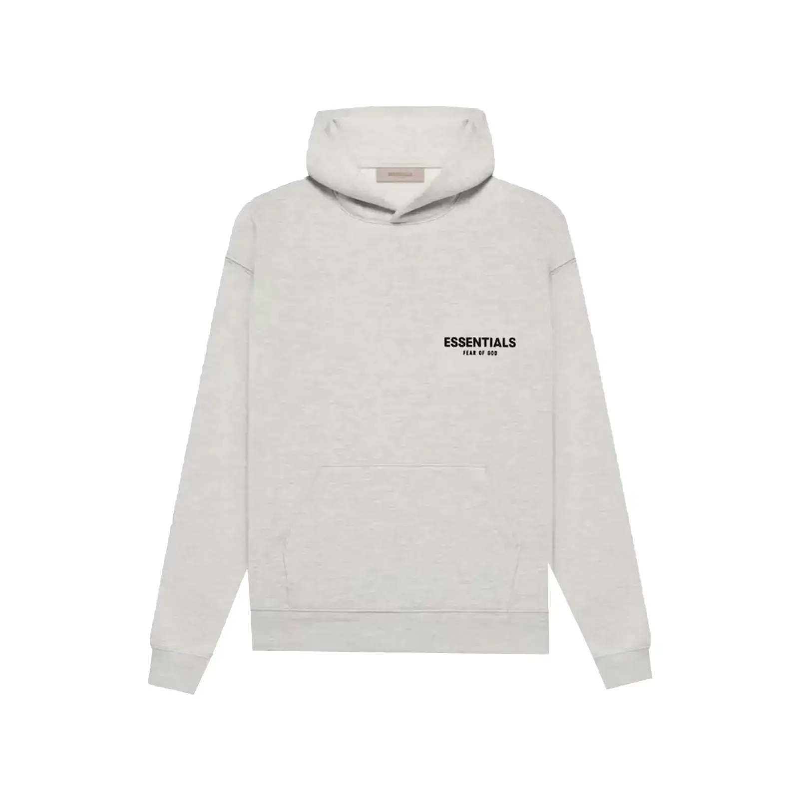 Minimalist light oatmeal hoodie from the Fear of God Essentials Light Oatmeal Full set, designed for comfort and style, perfect for exclusive sneaker enthusiasts in Europe.